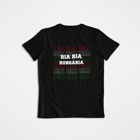 Unisex póló - Ria Ria Hungária (piros,fehér,zöld)
