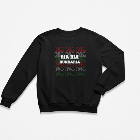 Unisex környakú pulóver - Ria Ria Hungária (piros,fehér,zöld)