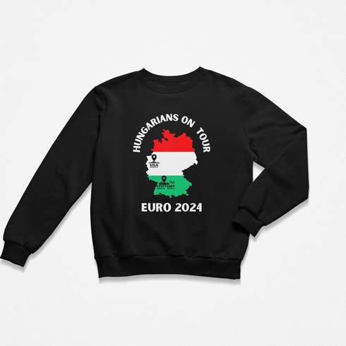 Unisex környakú pulóver - Hungarians on Tour